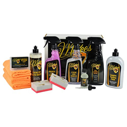 McKee's 37 MKCS-100-KIT SiO2 Ceramic Series Complete Coating Kit for Paint, Glass, Wheels, Chrome - size: 16-piece Complete Ceramic Coating Kit