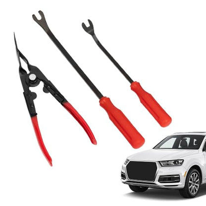 Panel Clip Removal Plier, Professional Automotive Door Panel Upholstery Trim Clip Removal Tool Plier, Remove Push Pin and Press in Trim Fasteners Lift Action, Car Accessories (1set) - color: 1set