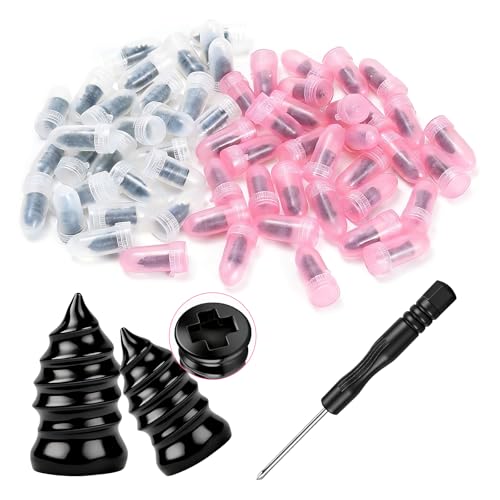 40 pcs Tire Plugs Kit, for Quick DIY Vacuum Tire Repair on Cars, Motorcycles, Trucks, and Bicycles (Black) | Quick Self Service Tire Repair Screw Kit