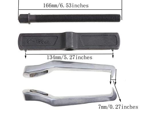 6-Inch 2-Jaw Gear Puller, Small Bearing & Pulley Removal Tool | Reversible Double Hook Design, Inside & Outside Pulling Extractor for Flywheels, Gears and Pulleys
