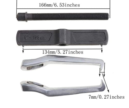 6-Inch 2-Jaw Gear Puller, Small Bearing & Pulley Removal Tool | Reversible Double Hook Design, Inside & Outside Pulling Extractor for Flywheels, Gears and Pulleys