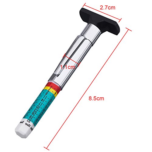 Xuhal 80 Packs Tyre Tread Depth Gauge Color Coded Tire Depth Gauge Tool Tire Tread Accurate Measurement Tools