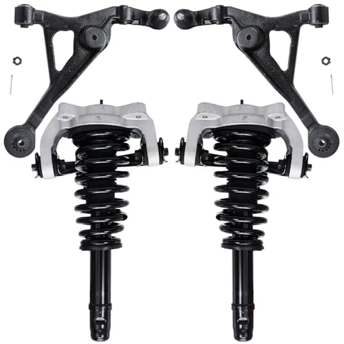 Detroit Axle - Front Struts Kit for 99-06 Chrysler Sebring Dodge Stratus 99-00 Cirrus Plymouth Breeze, 2 Struts Coil Spring with Upper Control Arm 2 Lower Control Arms with Ball Joint Replacement - size: 4CQ42824/ Big strut kit