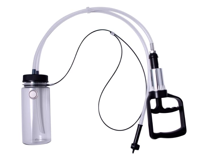 MR CARTOOL Brake Bleeder Kit 1L Brake Bleeder Bottle with Magnet, One Way Check Valve 25.98inTube for Motorcycle Collect Brake Fluid