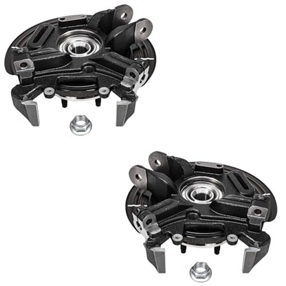 Detroit Axle - Rear Steering Knuckles w/Wheel Hubs Brake Calipers Replacement for Ford Explorer Mercury Mountaineer - 4pc Set - size: 4BU47708/Kit