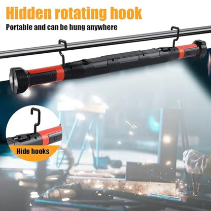 Dpofirs USB Rechargeable Under Hood Light, 1200LM Super Bright Magnetic Work Light Bar with 360° Flexible Neck for Car Repair, Automotive, Garage & Mechanics