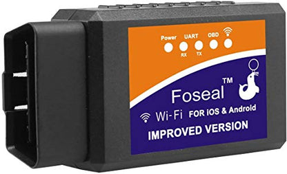 Foseal OBD2 Scanner, WiFi Car Code Reader Check Engine Light Diagnostic Scan Tool for iOS and Android