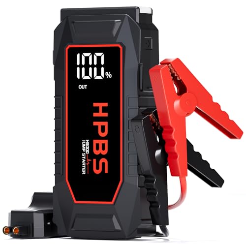 Car Battery Jump Starter, 7000A Peak Jump Starter Battery Pack for Up to All Gas and 10L Diesel Engines, 12V Portable Jump Starter Box with 3.0" LCD Display(Dark Red) - color: Dark Red