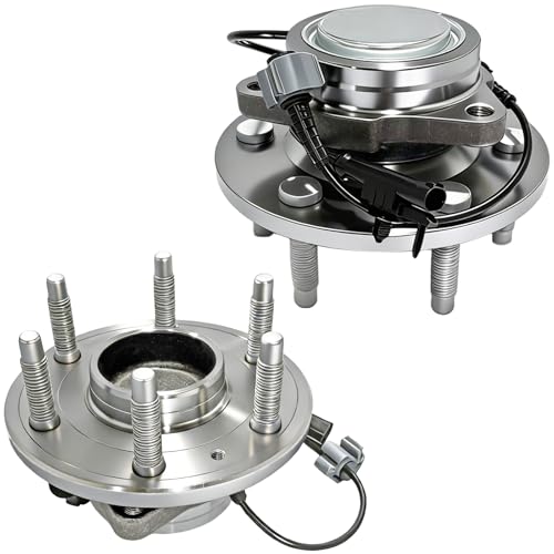 515097 Front Wheel Bearing Hub Assembly for Cadillac Escalade ESV 2007-2014, Chevrolet Avalanche Silverado Suburban 1500 Tahoe 2007-2014, GMC Yukon XL Sierra 1500 2007-2014 RWD (2PCS) - size: 515097