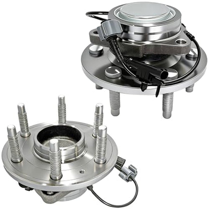 515097 Front Wheel Bearing Hub Assembly for Cadillac Escalade ESV 2007-2014, Chevrolet Avalanche Silverado Suburban 1500 Tahoe 2007-2014, GMC Yukon XL Sierra 1500 2007-2014 RWD (2PCS) - size: 515097