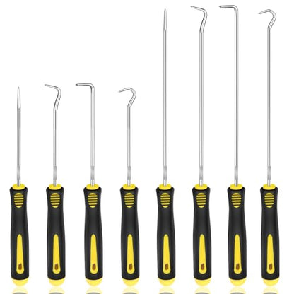 Aleric 8 Pieces Pick and Hook Tools Set, Precision Automotive Pick Tool for Car Auto Oil Seal, Pick Set Mechanic, Picks Tool Set to Remove Hoses and Gaskets, Pick Hooks Puller Remover Kit
