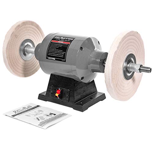 XtremepowerUS Dual Buffer Benchtop Buffer Grinder Polisher Buff Polishing Grinder Machine for Metal, Jade, Jewelry, Knife, Wood (10" Buffer Grinder) - size: 10" Buffer Grinder