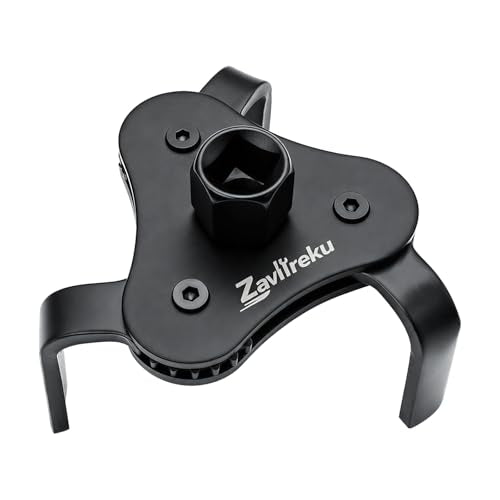 Universal Oil Filter Wrench Adjustable, Heavy Duty 3-Jaw Oil Filter Removal Tool, Oil Filter Change Tool for Engine Filters, Automotive Tool for Cars Trucks SUVs