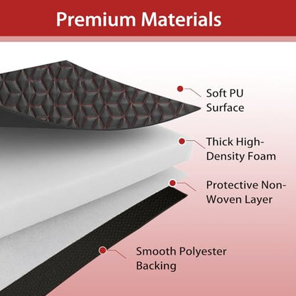 Upgraded Rolling Creeper Mat for Mechanics, 60 x 28 in Padded Automotive Work Mat for Cars, SUVs & Pickup Trucks, Red - color: Red