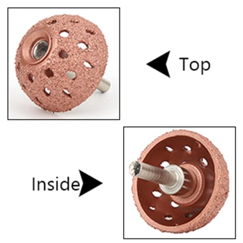 Acouto 2Pcs Tungsten Buffing Wheels Bowl Type Grinding Head Tungsten Steel Buffing Wheel for Car Tire Grinding Polishing Tire Repair Patch Tools Grinder Power Tool Accessories Kit