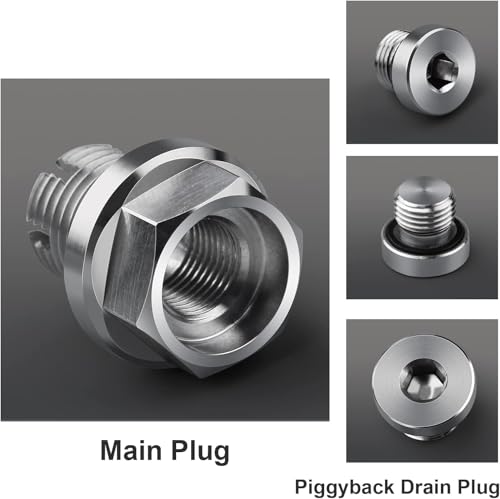 1/2-20 Double Oversize Piggyback Oil Drain Plug, Stainless Steel Self Tapping Oil Pan Thread Repair Kit - size: 1/2-20 x 15mm