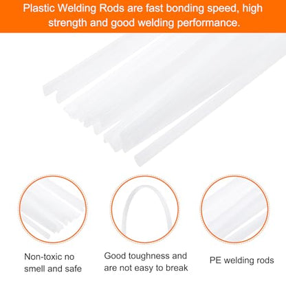 MECCANIXITY 20pcs 13 Inch Plastic Welding Rods PE Welding Strips Welder Rods for Plastic Welder,Car Bumper, Kayak Repair, White - color: White, size: 13 Inch