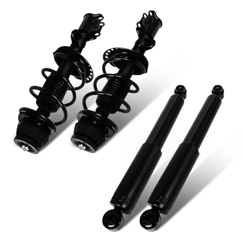 SCITOO - 2Pcs Front Complete Struts Spring Assembly + 2Pcs Rear Shock Absorbers Fits 2012-2017 for Kia Rio Full Set Front Rear Complete Struts with 172707 172706 5672 - Set of 4 - size: 4 x Front+Rear Struts