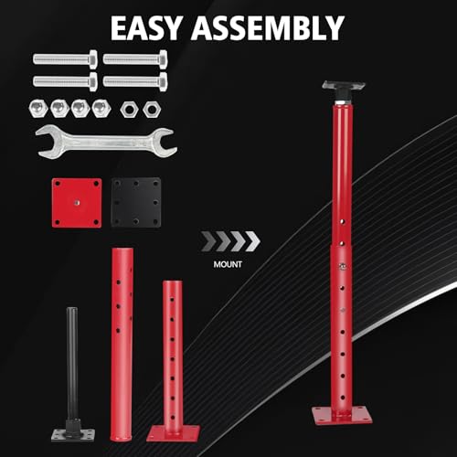 Floor Joist Jack, 19"- 36"(1'7"-3) Height Range Adjustable Floor Joist Jack House Jack Post,Telescoping Jack for Temporary Support for Leveling,4400 lbs Height Capacity(Each)-2Pack - size: 2PACK