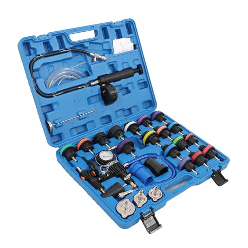 28-Pcs Universal Radiator Pressure Tester Coolant Pressure Tester Kit with Suitcase