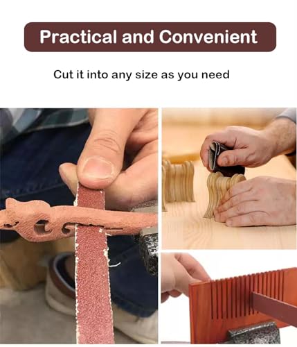 Emery Cloth Roll, 6 Grits 1'' x 19.7' Sand Paper Roll with Dispenser, 80 150 240 320 400 600 Grit Sandpaper Assortment, Wet Sanding Paper for Metal Automotive Furniture Wood - style: 6rolls 6m
