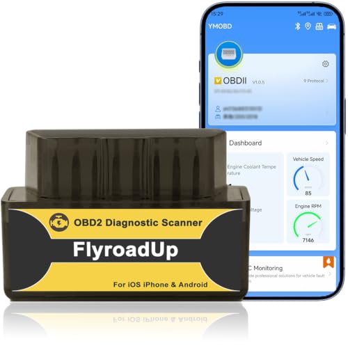 Bluetooth OBD2 Scanner for iOS iPhone & Android, Wireless Car Code Reader Diagnostic Tool for Check Engine Light, Works on OBDII Vehicles 1996 & Newer