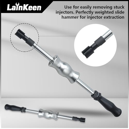 LainKeen Fuel Injector Puller Tool Kit Compatible with Ford EcoBoost 1.0, 1.5, 1.6, 2.0 3.5 3.7 Petrol Engines Injector Removal Tool with Slide Hammer