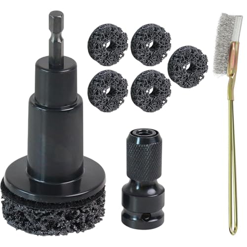 Wheel Hub & Stud Cleaning Tool Kit，Rust Removal Disc for Cars & Light Trucks，Fits 1/2" Impact Wrench & Drill，Rapidly Cleans Rotors, Hubs & Wheel Studs for Brake Jobs