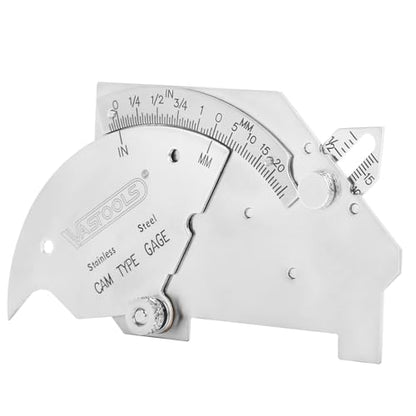 VASTOOLS Cam Weld Gauge,Stainless Steel,Metric & Inch,Linear Measurements up to 2"(50mm),Permanently Etched Markings and Thickness for Professional Welders