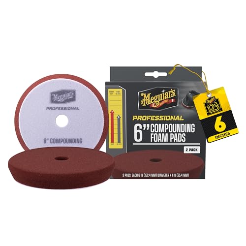 Meguiar's Professional 6" Compound Foam Pad, 2pk, 10/CV