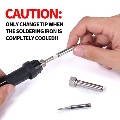 YIHUA 947-III 60W Soldering Iron Kit Temperature Adjustable 428-896°F 2-IN-1 Soldering Kit with Simple Soldering Iron Stand and Cleaning Sponge 110V US Power Plug - style: Basic Style - 2-IN-1 Analog Iron