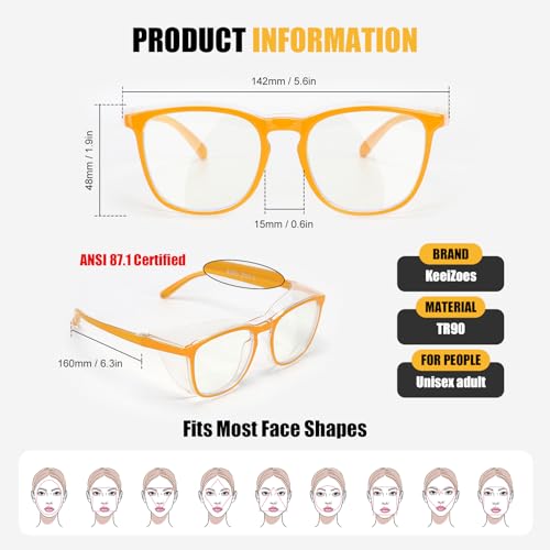 KeeiZoes Safety Glasses Anti Fog Goggles For Women, Nurses Protective Eyewear Blue Light & UV Blocking Eye Protection Glasses - color: Green Leopard + Black Leopard + Black + Clear