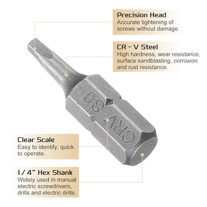HARFINGTON 10pcs Square Head Screwdriver Bits 1/4" Hex Shank SQ0 Magnetic Head 1" Length CR-V Steel Screw Driver Drill Bit for Repair Work Electric Screw Driver - size: SQ0
