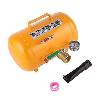 Bonnlo 5 Gallon Air Tire Bead Blaster Seater with Pressure Gauge & Handle,145PSI Seating Tool Inflator Tank, 85-116PSI Adjustable Pressure for Car Truck ATV, Jeep, Pickup, Yellow - color: Yellow