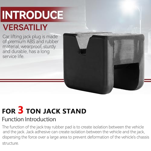 Car Jack Stand Pad Rubber Universal Lift Pads Slotted Floor Adapter Repair Tool Frame Rail Pinch Weld Lifting Support Protector 3 Ton - size: 3Ton & 2Pcs