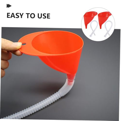 Gatuida 3-Piece Automotive Funnel Set Plastic Gas Oil Funnel for Car Rv Motorcycle Large Flexible Long Tube No Spill Design for Easy Pouring