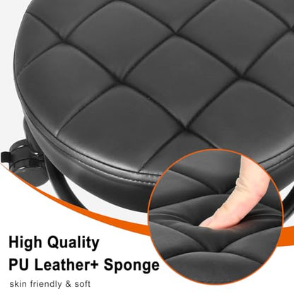 Low Roller Seat Low Height Rolling Stool PU Leather Rolling Stool, Modern Rolling Chair for Home Office Garage Shop