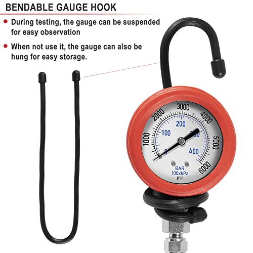 Hpop Test Tool High Pressure & Air Leak Test Gauge Tool Kit Fit for 1994-2007 Ford F250 F350 6.0L & 7.3L Powerstroke