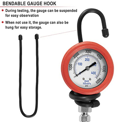 Hpop Test Tool High Pressure & Air Leak Test Gauge Tool Kit Fit for 1994-2007 Ford F250 F350 6.0L & 7.3L Powerstroke