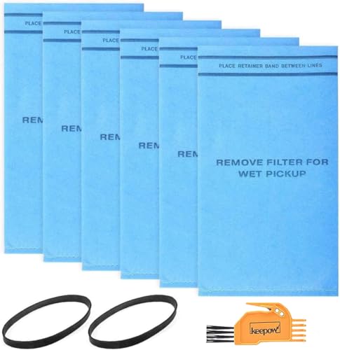 KEEPOW Wet Dry Vac Filter Compatible with Stinger 2.5 to 5 Gallon Vacuum | Washable Reusable Vacuum Filter Bags Compatible with WORKSHOP WS0255VA Craftsman 9-38737,Part# VF2000, 6 Pack - size: 6 Pack