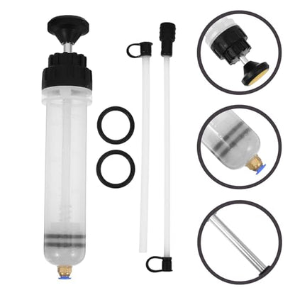 200cc Manual Fluid Extractor Pump Oil Transfer Tool for Automotive Brake and Engine Oil Suction Handheld Pump Extractor for Car Transmission Fluid Change
