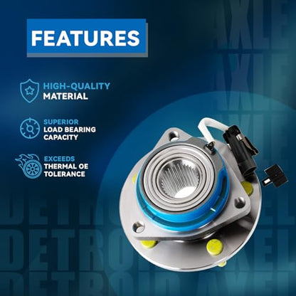 Detroit Axle - 2pc Front Wheel Bearing Hubs for 2000-2013 Chevrolet Impala | 97-08 Pontiac Grand Prix, 2006-2011 DTS, 2005-2009 Buick Lacrosse, 06-11 Lucerne, 00-05 Lesabre, Pair Wheel Bearings and Hubs - style: 513121 x2/Pair