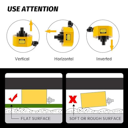 NEWTRY 50 ton Low Profile Hydraulic Jack Porta Power Kit + CP-700 Manual Hydraulic Hand Pump Multi Section Jack, 2.56” Stroke Industrial Mini Hydraulic Cylinder - size: 50T Hydraulic Jack + cp-700 Pump