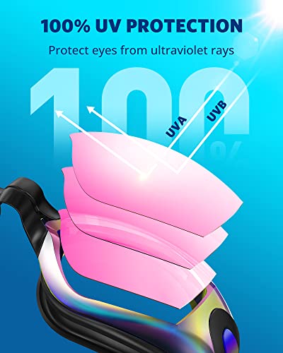 Aegend Swim Goggles, Swimming Goggles No Leaking Full Protect Adult Youth - color: Bright Fuchsia