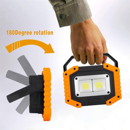 OTYTY LED Work Light Rechargeable, 30W 1500LM Battery Powered Portable Flood Lights with Magnetic Base, 4200mAh Battery for Camping Outdoor Car Repairs Job Site Lighting 2 Pack