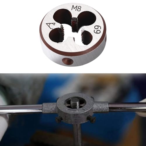M8 x 1.25 Metric Thread Tap and Die Set, M8 x 1.25mm High-speed Steel Machine Tap Die Set Right Hand - size: M8 x 1.25mm
