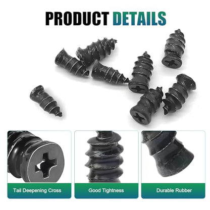 60 Pcs Heavy Duty Tire Repair Rubber Nails, Spiral Screw-in Emergency Puncture Repair Plugs, Tubeless Tire Repair Kit for Car, Truck, Motorcycle, ATV, SUV, Tractor, Trailer(Black)