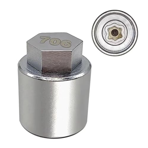 JL 706 for 27mm Nuts, Wheel Locking Nut Key for Jeep (JL) Dodge | Wheel Lock Nut Socket Adapter, Anti-Theft Lug Nut Removal Tool, Anti-Theft Screw Remover, Repair Tool, Tyre Fitting, garage - size: 706