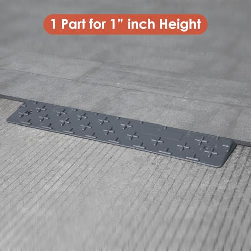 1", 2", 3", 4" inch Rise Assemble Threshold Ramp, 4-Piece Design Durable HDPE Extensible Doorway Ramps, Detachable Portable Wheelchair Ramps (1"-4" Assemble Ramp)