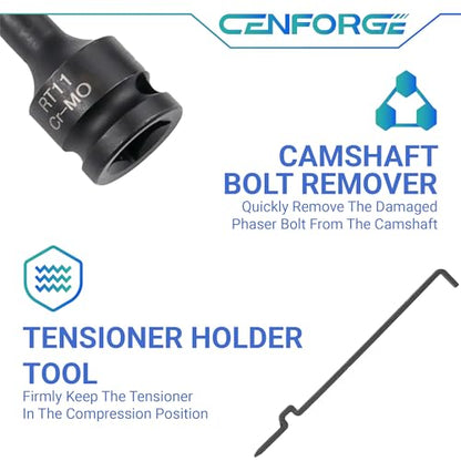 303-1655 Camshaft Holding Tool, 3.5 Timing Tool Kit Compatible with 3.5L EcoBoost Upgraded GT F-150 Expedition Lincoln Navigator, with Cylinder Head Screw Removal Socket - size: For 3.5L V6 upgraded EcoBoost engine